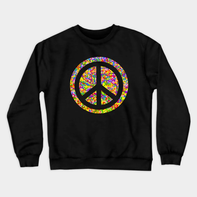 Peace Sign Rainbow Crewneck Sweatshirt by SartorisArt1